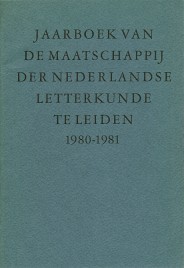 Jaarboek van de Maatschappij der Nederlandse Letterkunde te Leiden, 1980-1981